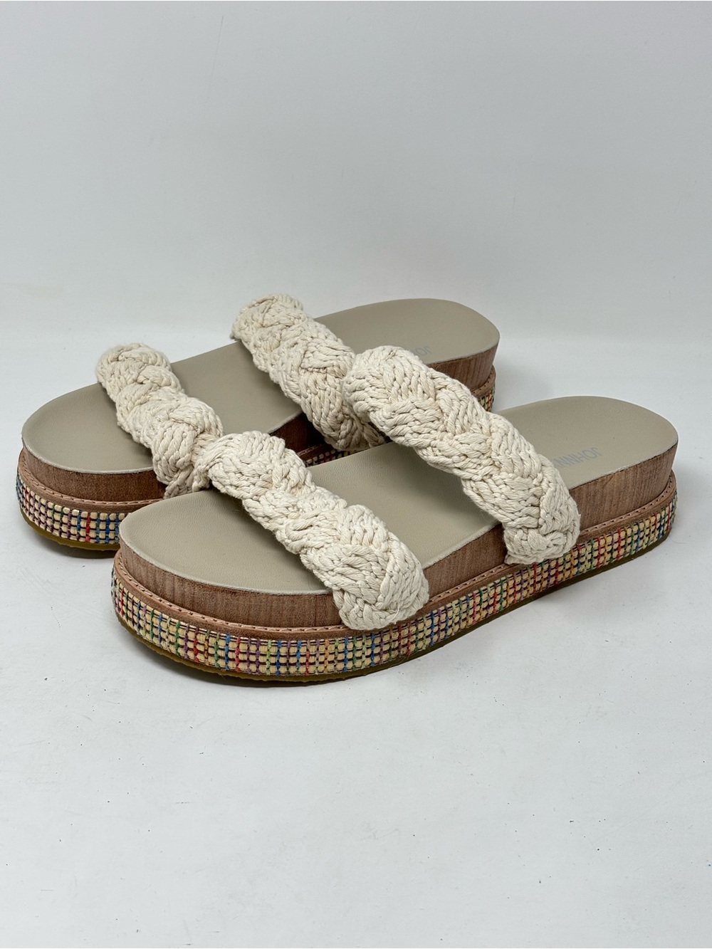 Johnny Was braided rope sandals NWOT size 8